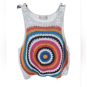 Altar'd State Granny Crochet Tank Top NWT Sz L